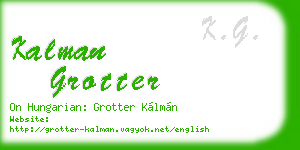 kalman grotter business card