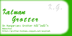 kalman grotter business card